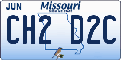 MO license plate CH2D2C