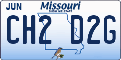 MO license plate CH2D2G