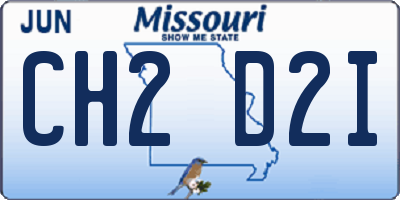 MO license plate CH2D2I
