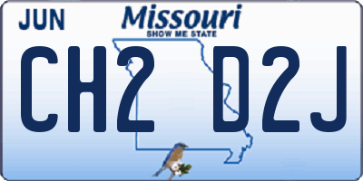 MO license plate CH2D2J