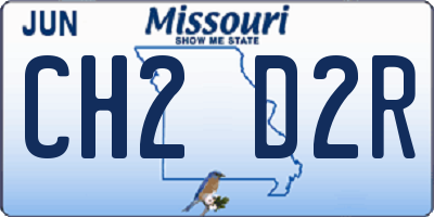 MO license plate CH2D2R