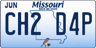 MO license plate CH2D4P