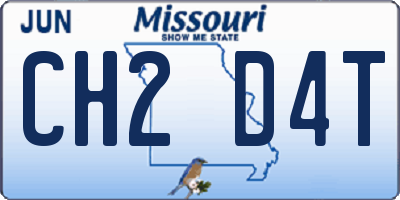 MO license plate CH2D4T