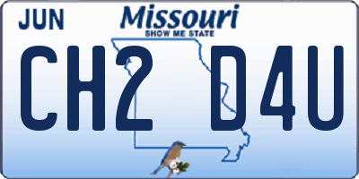 MO license plate CH2D4U