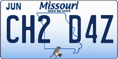 MO license plate CH2D4Z