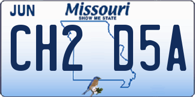 MO license plate CH2D5A