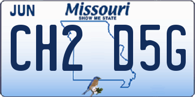MO license plate CH2D5G