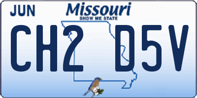 MO license plate CH2D5V