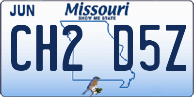MO license plate CH2D5Z