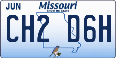 MO license plate CH2D6H