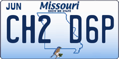 MO license plate CH2D6P