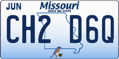 MO license plate CH2D6Q