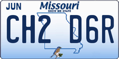MO license plate CH2D6R