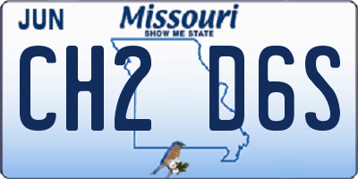MO license plate CH2D6S