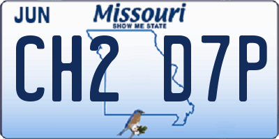 MO license plate CH2D7P