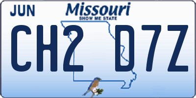 MO license plate CH2D7Z