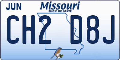MO license plate CH2D8J