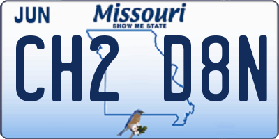 MO license plate CH2D8N