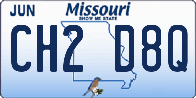 MO license plate CH2D8Q