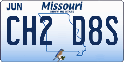 MO license plate CH2D8S