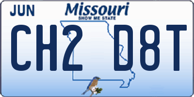MO license plate CH2D8T