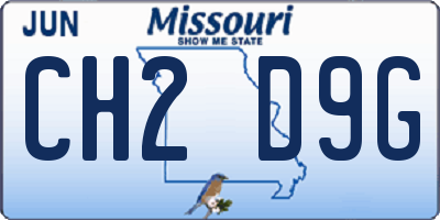 MO license plate CH2D9G