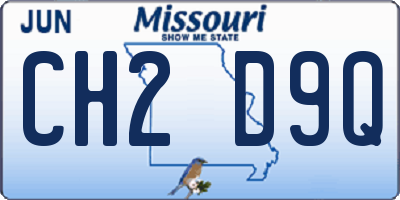 MO license plate CH2D9Q