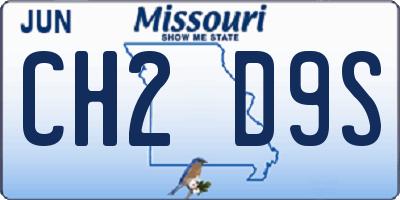 MO license plate CH2D9S