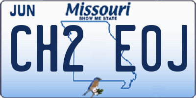 MO license plate CH2E0J