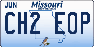 MO license plate CH2E0P