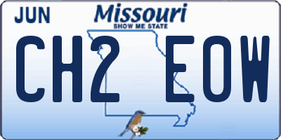 MO license plate CH2E0W