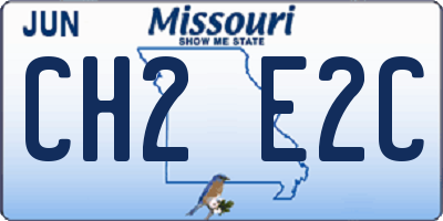 MO license plate CH2E2C