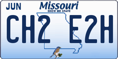 MO license plate CH2E2H