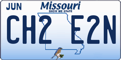MO license plate CH2E2N