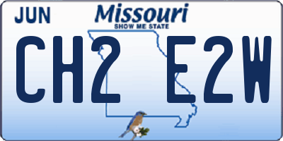MO license plate CH2E2W