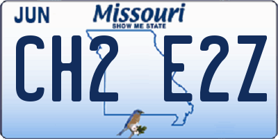 MO license plate CH2E2Z