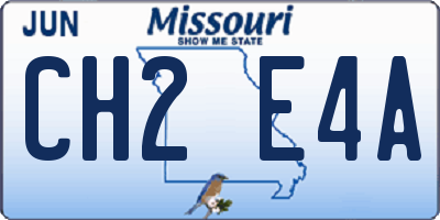 MO license plate CH2E4A