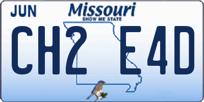 MO license plate CH2E4D