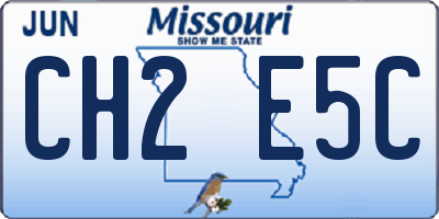 MO license plate CH2E5C