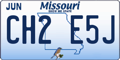 MO license plate CH2E5J