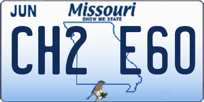 MO license plate CH2E6O