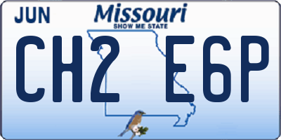 MO license plate CH2E6P