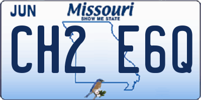MO license plate CH2E6Q