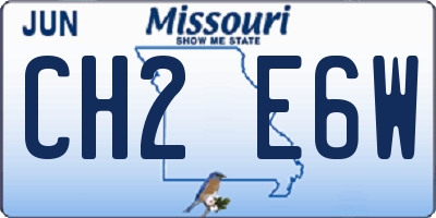 MO license plate CH2E6W