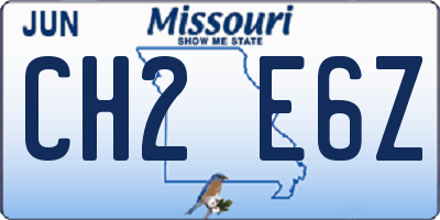 MO license plate CH2E6Z