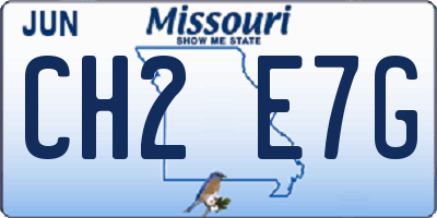 MO license plate CH2E7G