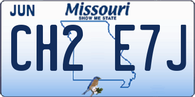 MO license plate CH2E7J