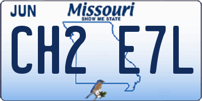 MO license plate CH2E7L