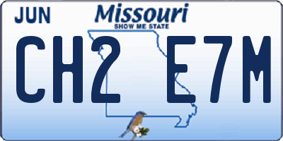 MO license plate CH2E7M