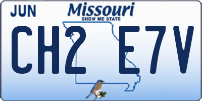 MO license plate CH2E7V